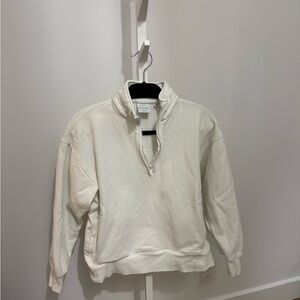 Aritzia Cream Quarter-Zip Sweatshirt